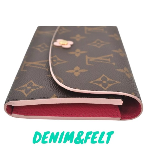 🩷LOUIS VUITTON Fuchsia Monogram Bloom Flower Emilie Long Wallet | PRELOVED EUC! - Picture 4 of 16